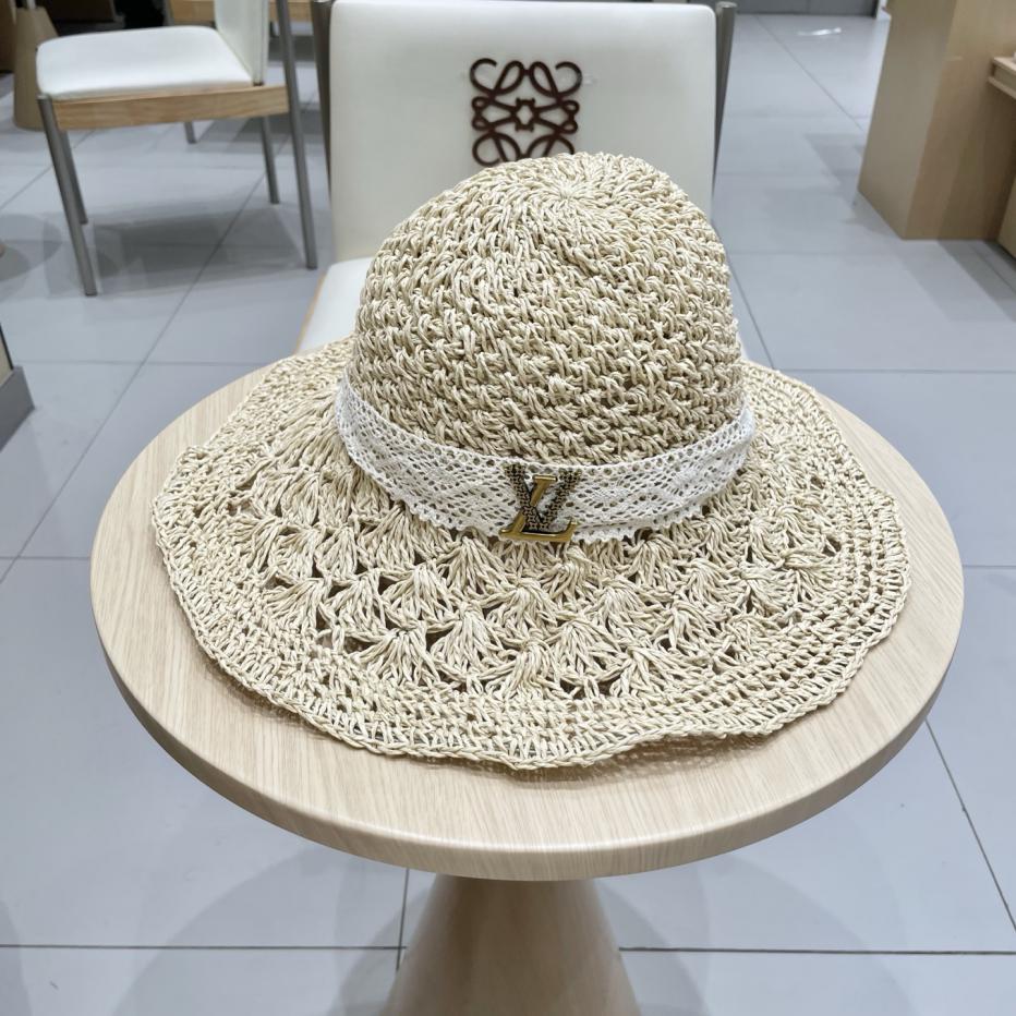 réplica,joyas,joyería,1:1,replica,fake,lujo,barato réplica,joyas,joyería,1:1,replica,fake,lujo,barato Gorra de béisbol LouisVuitton, sombrero de paja tejido estilo vacacional