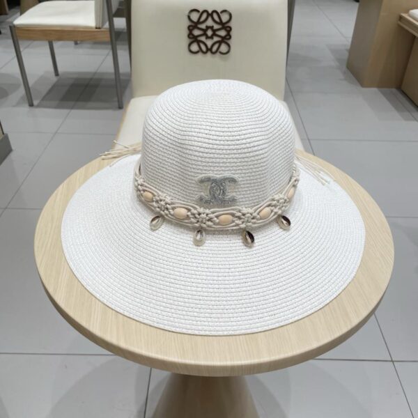 réplica,joyas,joyería,1:1,replica,fake,lujo,barato Chanel nuevo sombrero de copa sombrero de paja de ala grande