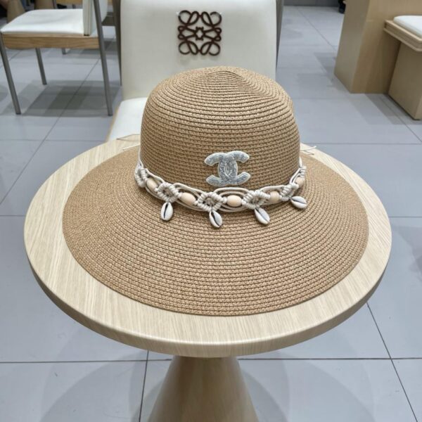 réplica,joyas,joyería,1:1,replica,fake,lujo,barato Chanel nuevo sombrero de copa sombrero de paja de ala grande