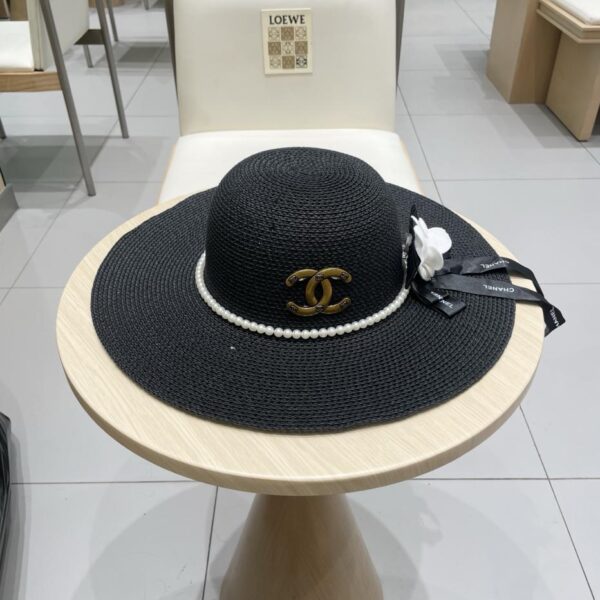 réplica,joyas,joyería,1:1,replica,fake,lujo,barato CHANEL nuevo sombrero de copa original pequeño sombrero de lavabo sombrero de paja