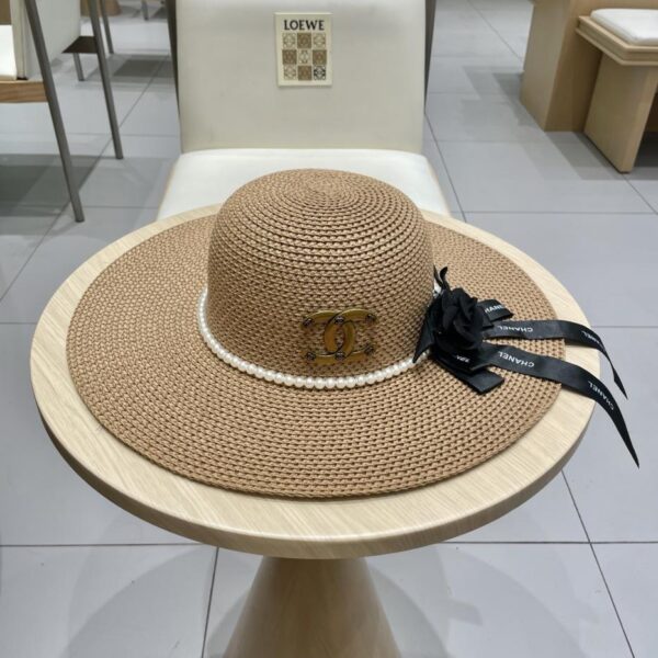 réplica,joyas,joyería,1:1,replica,fake,lujo,barato CHANEL nuevo sombrero de copa original pequeño sombrero de lavabo sombrero de paja