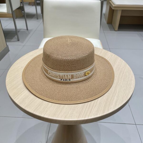 réplica,joyas,joyería,1:1,replica,fake,lujo,barato DIOR nuevo estilo exquisito sombrero de copa sombrero de paja con parte superior plana
