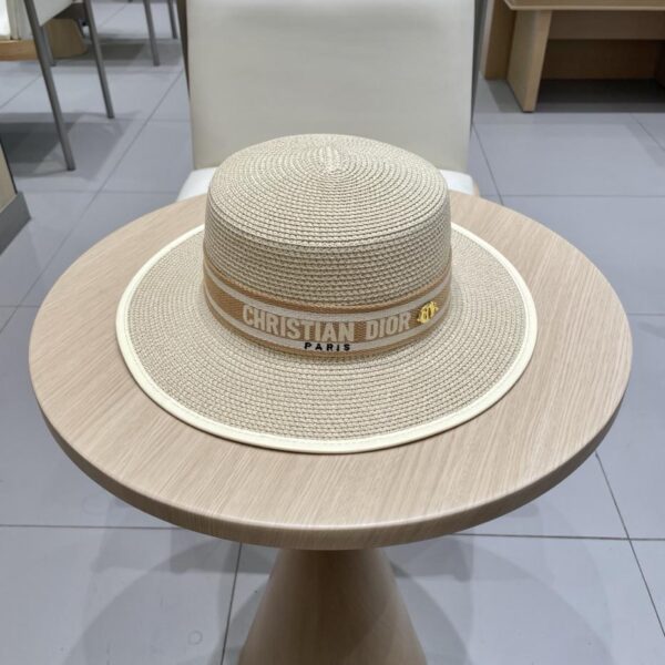 réplica,joyas,joyería,1:1,replica,fake,lujo,barato Hermes nuevo sombrero de lavabo con lazo, sombrero de paja con sombrilla para primavera y verano para mujer, sombrero de pescador con cúpula estilo bosque