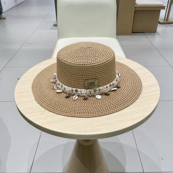 réplica,joyas,joyería,1:1,replica,fake,lujo,barato Sombrero de paja estilo nuevo étnico Gucci