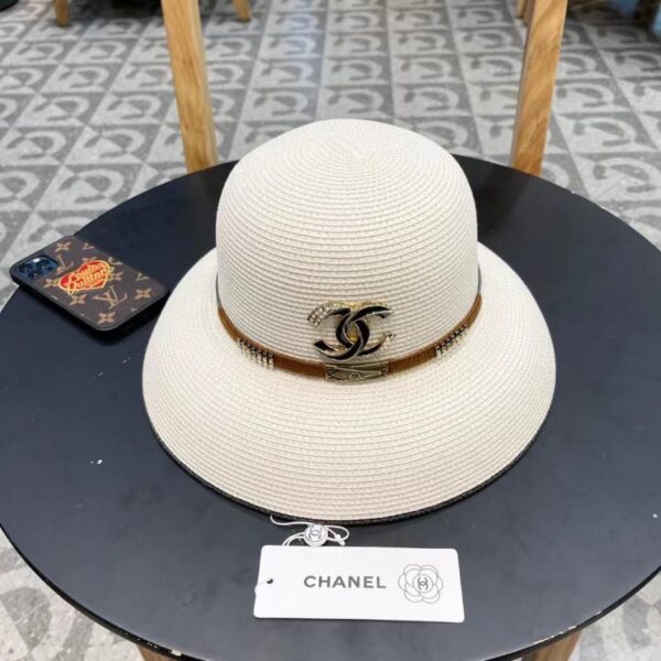 réplica,joyas,joyería,1:1,replica,fake,lujo,barato Chanel nuevo sombrero de paja de hilo de algodón de gran marca