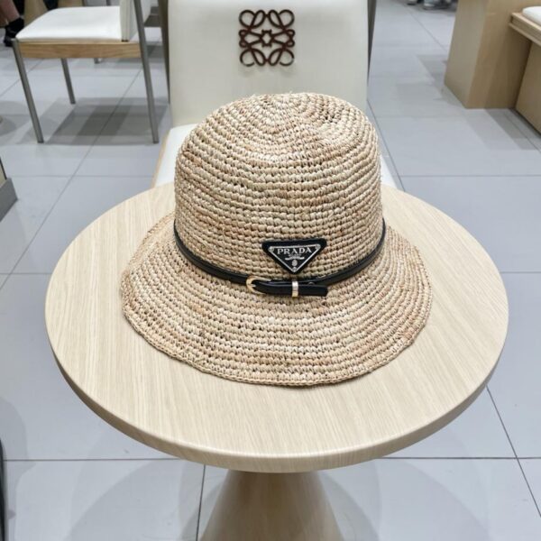 réplica,joyas,joyería,1:1,replica,fake,lujo,barato Nuevo sombrero de rafia PRADA, mismo estilo que el mostrador.