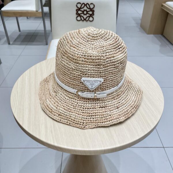 réplica,joyas,joyería,1:1,replica,fake,lujo,barato Celine sombrero de paja de ala grande con botones y puños, sombrero de playa plegable para protección solar de verano para mujer