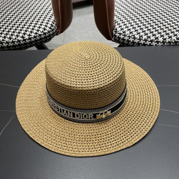 réplica,joyas,joyería,1:1,replica,fake,lujo,barato DIOR nuevo sombrero de paja para el sol y gorro de lavabo