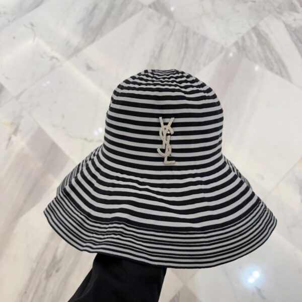 réplica,joyas,joyería,1:1,replica,fake,lujo,barato YSL Saint Laurent primavera y verano nuevo sombrero de tela, sombrero de pescador plisado