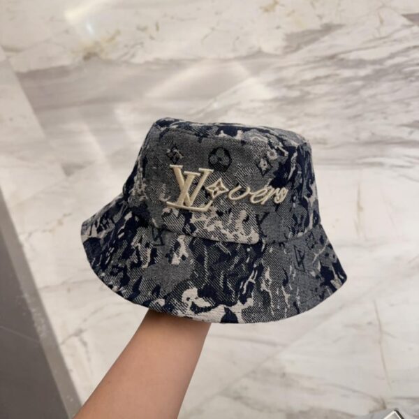réplica,joyas,joyería,1:1,replica,fake,lujo,barato Sombrero de pescador bordado único original de Louis Vuitton para hombre y mujer
