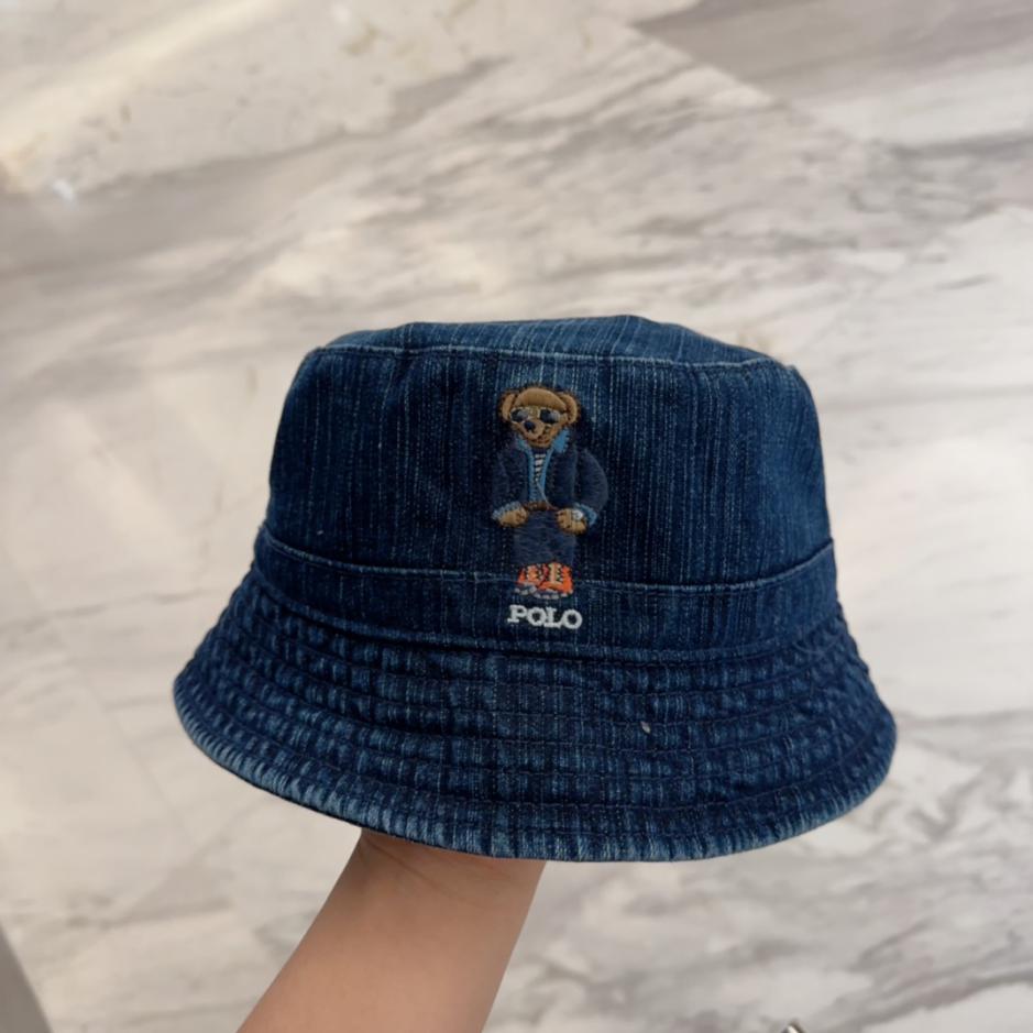 réplica,joyas,joyería,1:1,replica,fake,lujo,barato réplica,joyas,joyería,1:1,replica,fake,lujo,barato POLO sombrero de cubo de mezclilla bordado clásico sombrero para el sol bordado 4D