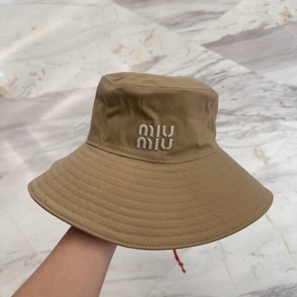 réplica,joyas,joyería,1:1,replica,fake,lujo,barato Miu Miu sombrero de pescador de ala grande bordado