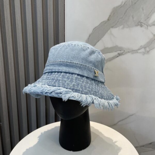 réplica,joyas,joyería,1:1,replica,fake,lujo,barato Loui Vuitton nuevo sombrero de pescador de mezclilla lavada sombrero para el sol unisex