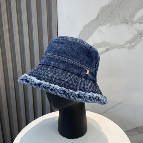 réplica,joyas,joyería,1:1,replica,fake,lujo,barato Loui Vuitton nuevo sombrero de pescador de mezclilla lavada sombrero para el sol unisex