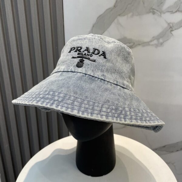 réplica,joyas,joyería,1:1,replica,fake,lujo,barato PRADA nuevos sombreros de pescador de mezclilla para hombres y mujeres.
