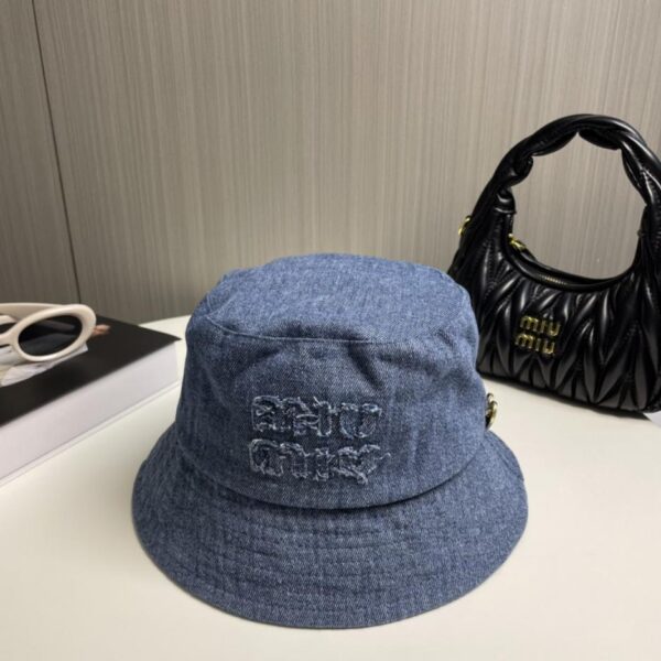 réplica,joyas,joyería,1:1,replica,fake,lujo,barato Miu Miu nuevo sombrero de pescador estilo orden de mezclilla