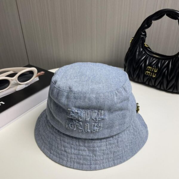 réplica,joyas,joyería,1:1,replica,fake,lujo,barato Miu Miu nuevo sombrero de pescador estilo orden de mezclilla