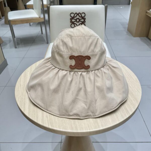 réplica,joyas,joyería,1:1,replica,fake,lujo,barato Sombrero de pescador con protección solar y sombrero de copa vacío simple Celine
