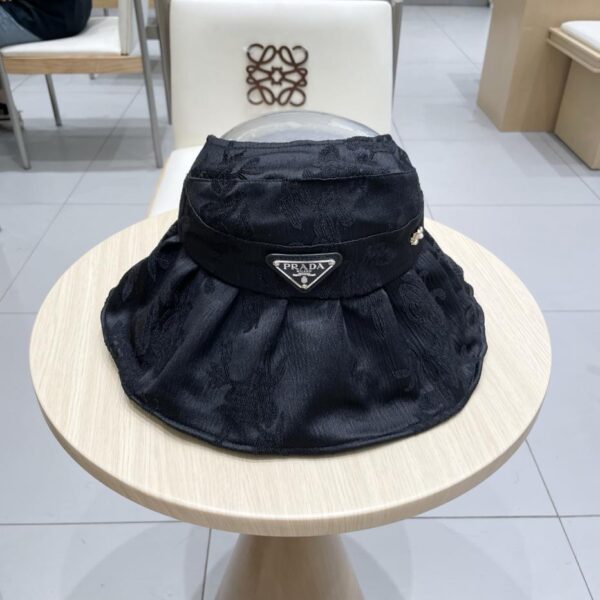 réplica,joyas,joyería,1:1,replica,fake,lujo,barato Sombrero de pescador PRADA con copa hueca y ala grande