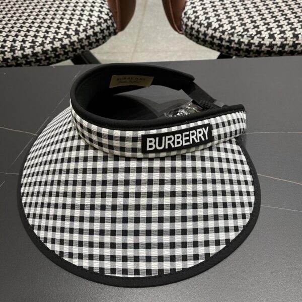 réplica,joyas,joyería,1:1,replica,fake,lujo,barato Burberry Sombrero para el sol de ala grande Nuevo sombrero para el sol con diseño de pata de gallo para mujer