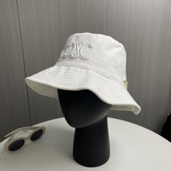 réplica,joyas,joyería,1:1,replica,fake,lujo,barato Sitio web oficial de versión alta de CELINE, el último sombrero de pescador con patrón vertical de pana para mujer