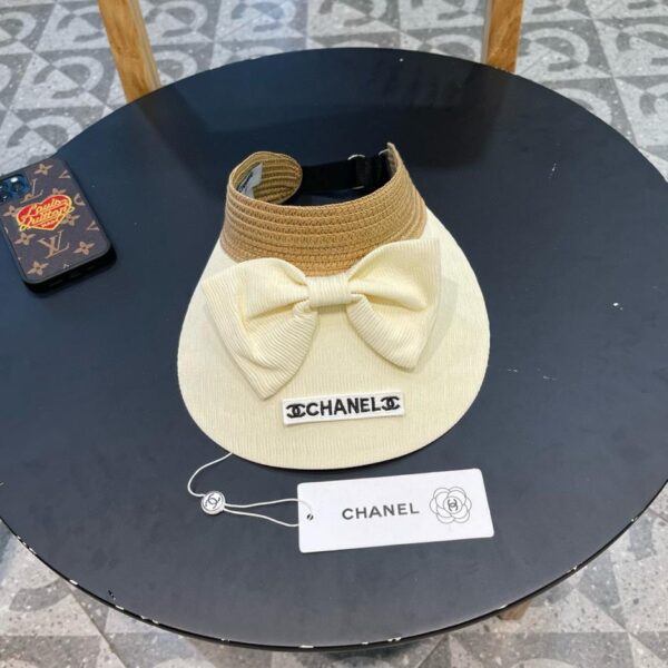 réplica,joyas,joyería,1:1,replica,fake,lujo,barato Chanel sombrero para el sol con lazo de verano sombrero de copa vacío