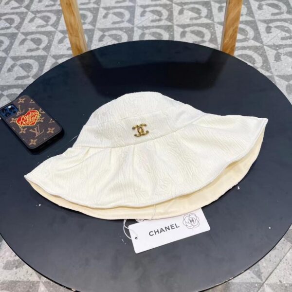 réplica,joyas,joyería,1:1,replica,fake,lujo,barato CHANEL Sombrero para el sol de tela de estilo chino con lazo, sombrero de pescador superior vacío