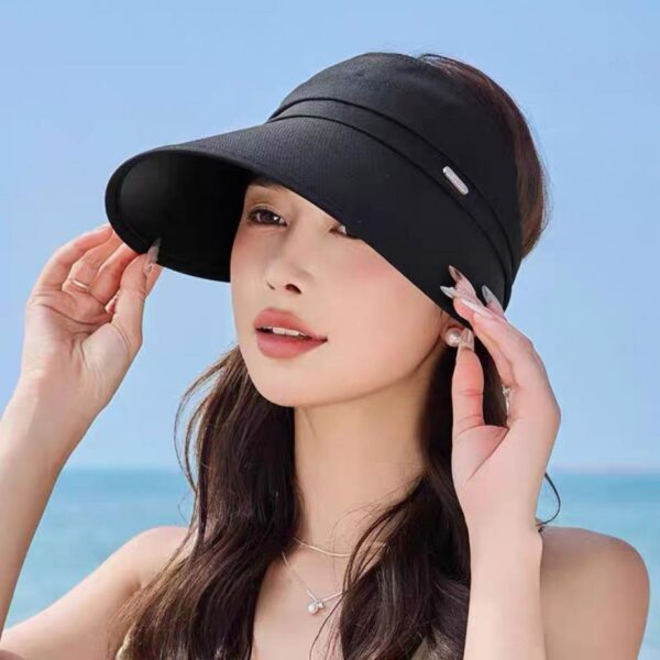 réplica,joyas,joyería,1:1,replica,fake,lujo,barato Sombrero Miu Miu para mujer, novedad de verano, sombrero hueco con protección solar de ala grande, sombrero para el sol