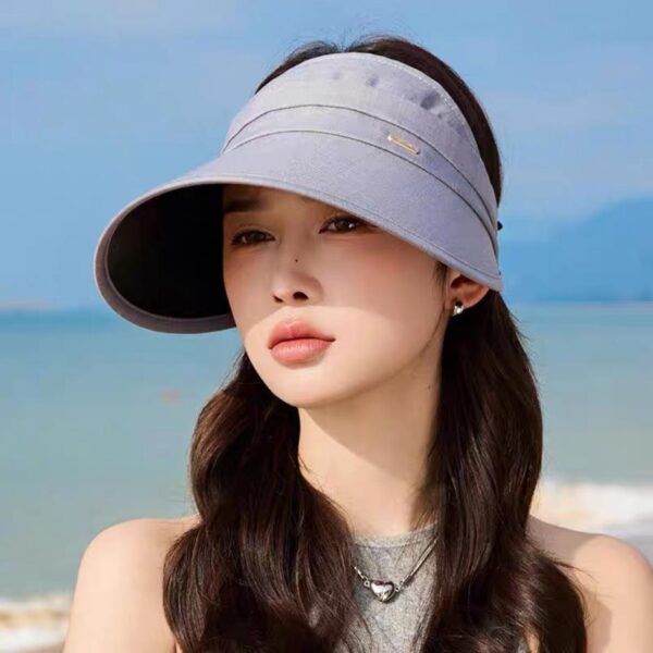réplica,joyas,joyería,1:1,replica,fake,lujo,barato Sombrero Miu Miu para mujer, novedad de verano, sombrero hueco con protección solar de ala grande, sombrero para el sol