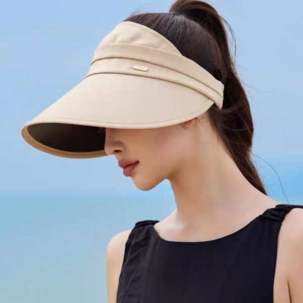 réplica,joyas,joyería,1:1,replica,fake,lujo,barato Sombrero Miu Miu para mujer, novedad de verano, sombrero hueco con protección solar de ala grande, sombrero para el sol