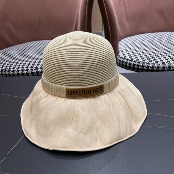 réplica,joyas,joyería,1:1,replica,fake,lujo,barato DIOR nuevo sombrero de pescador transpirable con lazo de ala ancha