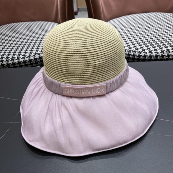 réplica,joyas,joyería,1:1,replica,fake,lujo,barato DIOR nuevo sombrero de pescador transpirable con lazo de ala ancha