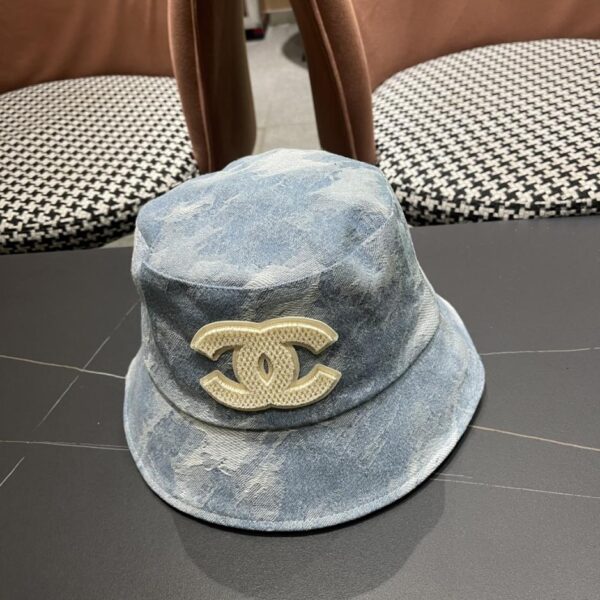 réplica,joyas,joyería,1:1,replica,fake,lujo,barato CHANEL nuevo sombrero de pescador retro azul denim
