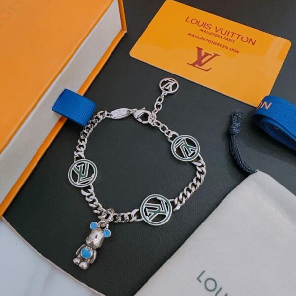 réplica,joyas,joyería,1:1,replica,fake,lujo,barato Pulsera Louis Vuitton RW Original, nueva, estilo retro, estilo rock punk, estilo tailandés plateado (S15H7)
