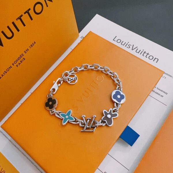 réplica,joyas,joyería,1:1,replica,fake,lujo,barato Pulsera Louis Vuitton RW Original, nueva, estilo retro, estilo rock punk, estilo tailandés plateado (VJDAI)