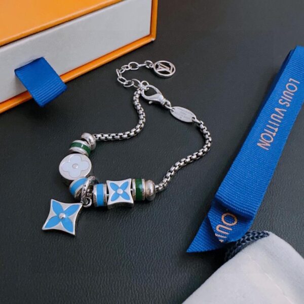 réplica,joyas,joyería,1:1,replica,fake,lujo,barato Pulsera Louis Vuitton RW Original, nueva, estilo retro, estilo rock punk, plata tailandesa (KU0QR)