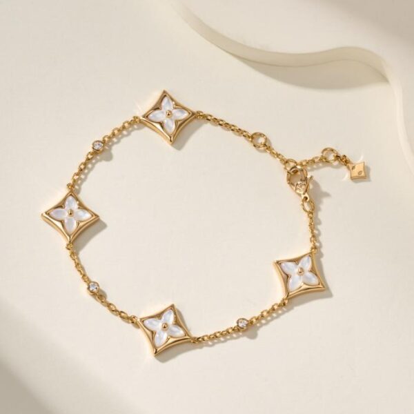 réplica,joyas,joyería,1:1,replica,fake,lujo,barato Pulsera LV de nácar blanco (QQSEG)