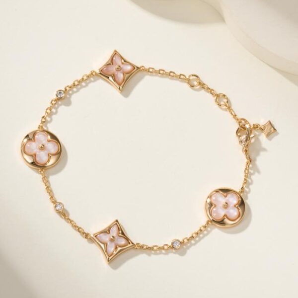 réplica,joyas,joyería,1:1,replica,fake,lujo,barato Pulsera LV de nácar rosa (8JTI1)