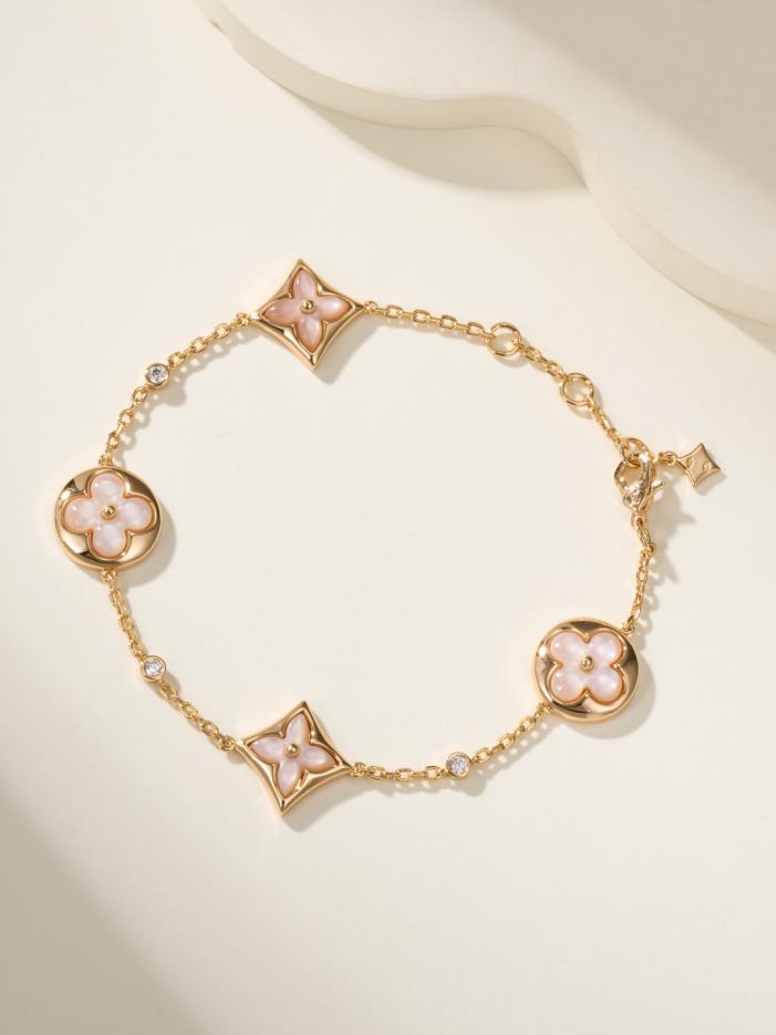réplica,joyas,joyería,1:1,replica,fake,lujo,barato réplica,joyas,joyería,1:1,replica,fake,lujo,barato Pulsera LV de nácar rosa (8JTI1)