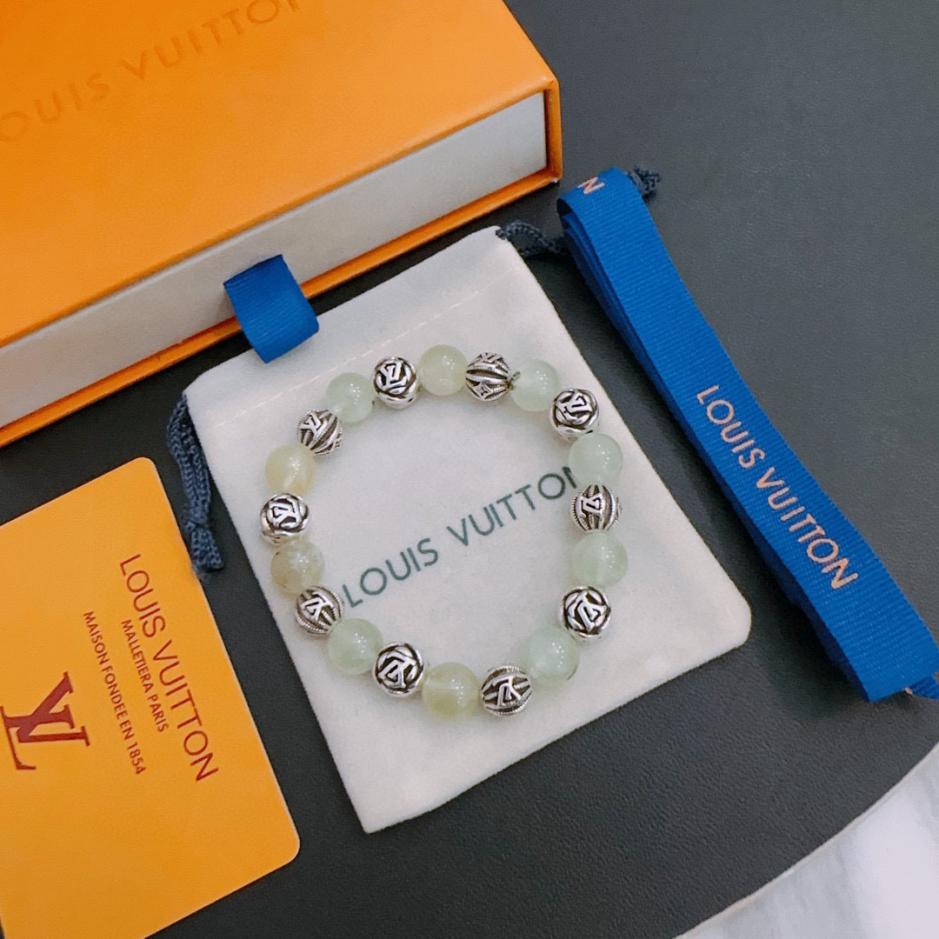 réplica,joyas,joyería,1:1,replica,fake,lujo,barato réplica,joyas,joyería,1:1,replica,fake,lujo,barato Pulsera Louis Vuitton RW de ágata multielemento estilo tailandés en plata (IEZAD)