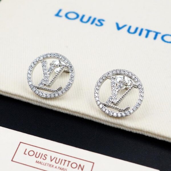 réplica,joyas,joyería,1:1,replica,fake,lujo,barato Pendientes florales estilo AB con diamantes LV LV (EG6U0)
