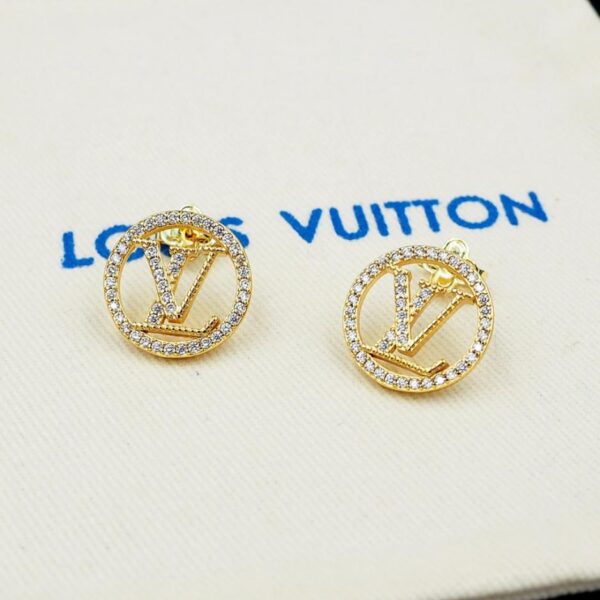 réplica,joyas,joyería,1:1,replica,fake,lujo,barato Pendientes con letras LV y diamantes (MIS4Q)