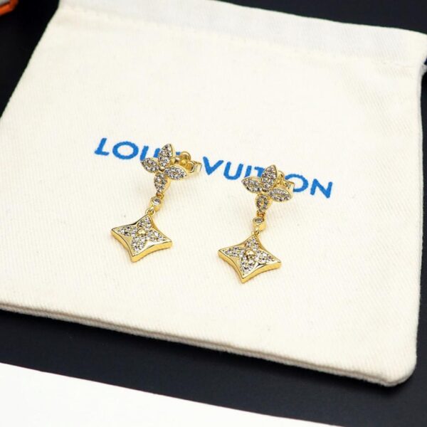 réplica,joyas,joyería,1:1,replica,fake,lujo,barato Pendientes florales de diamantes LV (33QES)