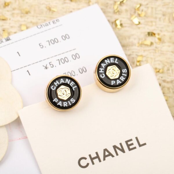 réplica,joyas,joyería,1:1,replica,fake,lujo,barato Los pendientes Chanel 24C son muy elegantes: doble C + ágata + perla (7H5S5)