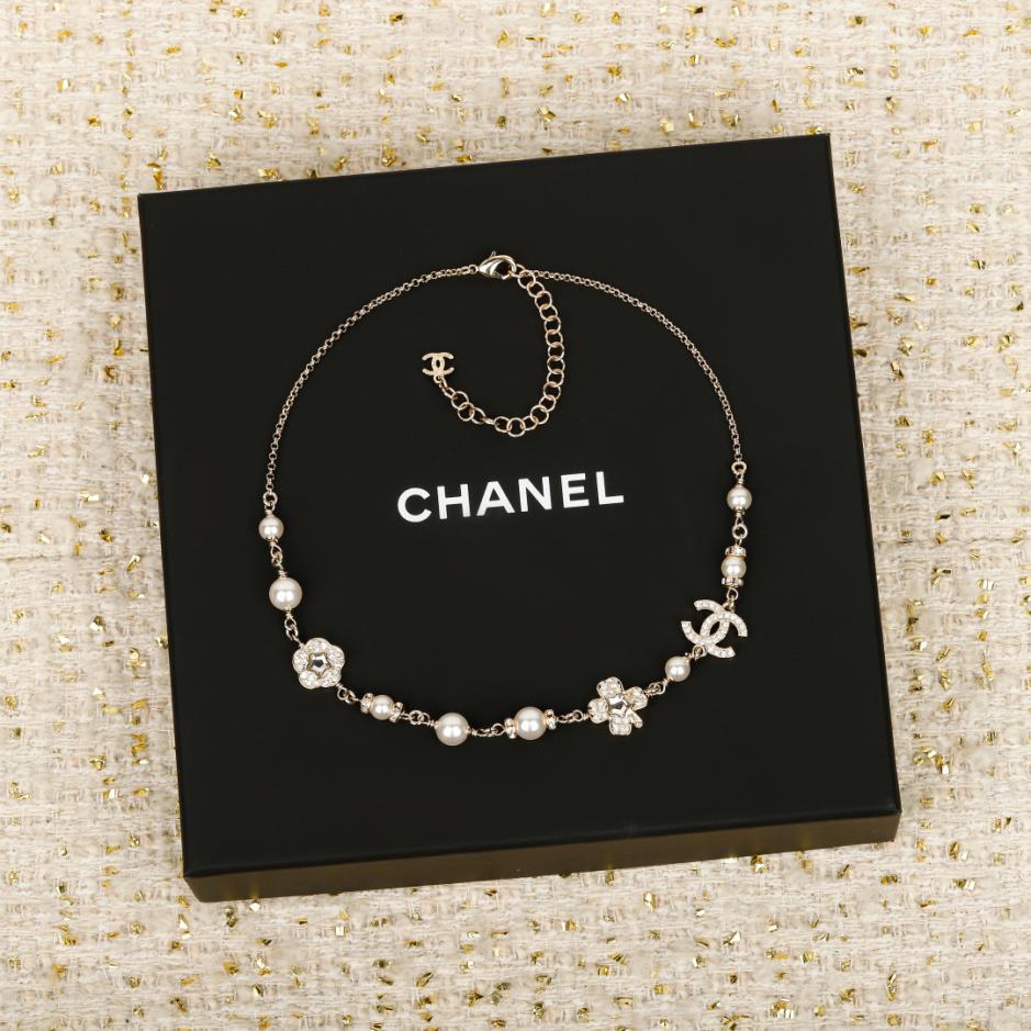 réplica,joyas,joyería,1:1,replica,fake,lujo,barato réplica,joyas,joyería,1:1,replica,fake,lujo,barato Collar de perlas multielemento con diamantes y estrellas de Chanel (Z68TG)