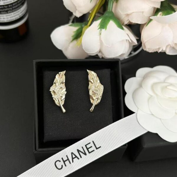 réplica,joyas,joyería,1:1,replica,fake,lujo,barato Pendientes vintage Chanel con doble C de camelia y esmalte rojo (X28VC)