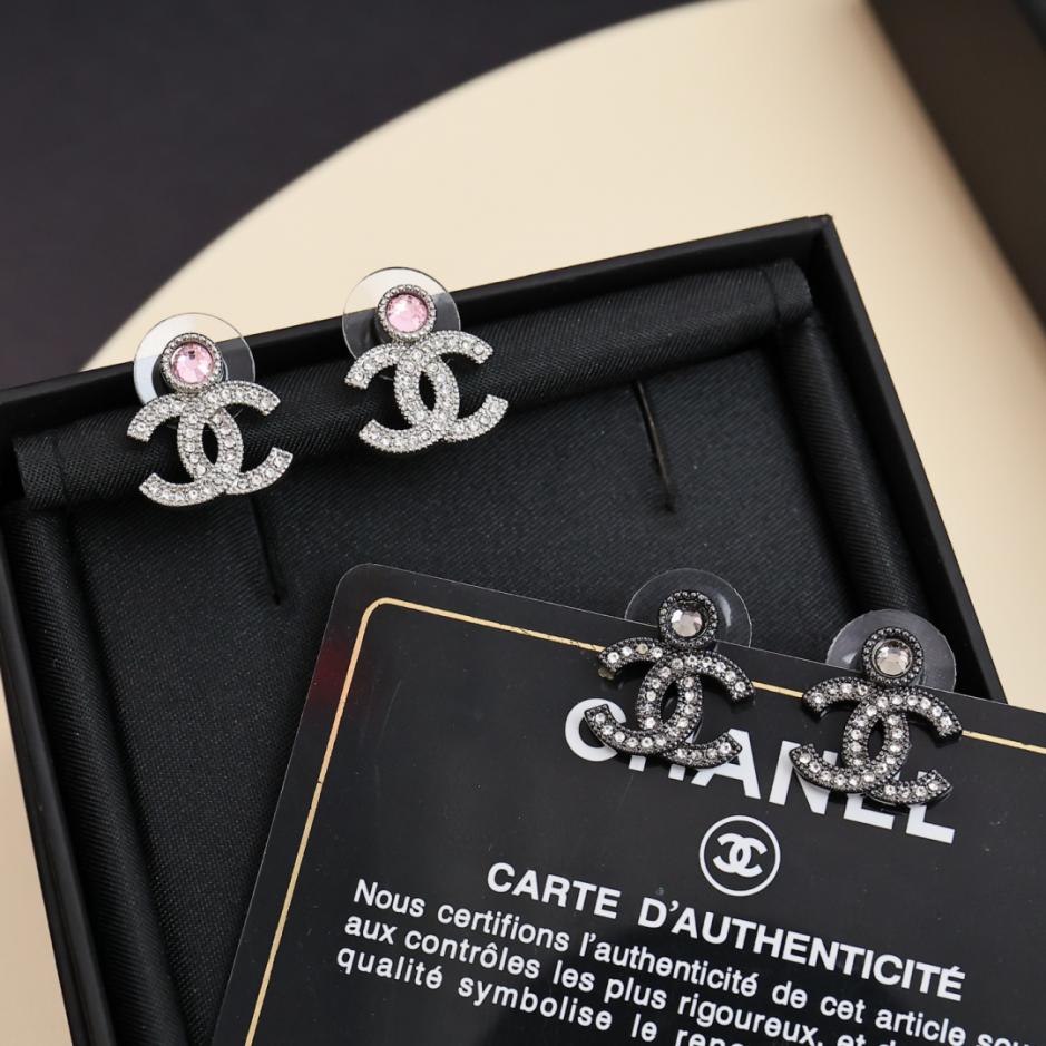 réplica,joyas,joyería,1:1,replica,fake,lujo,barato réplica,joyas,joyería,1:1,replica,fake,lujo,barato Pendientes Chanel con doble C de diamantes (LUPBD)