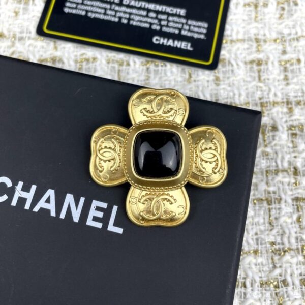 réplica,joyas,joyería,1:1,replica,fake,lujo,barato Broche de cruz con forma de pétalo de estilo medieval de Chanel (E0NS0)