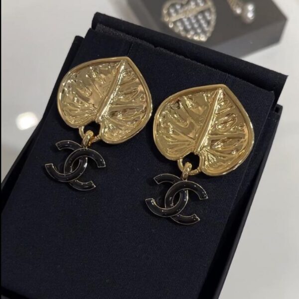 réplica,joyas,joyería,1:1,replica,fake,lujo,barato Pendientes Chanel 22B Classic con doble C de perlas y diamantes de imitación (62DSH)