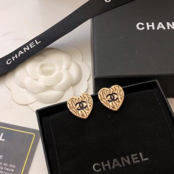 réplica,joyas,joyería,1:1,replica,fake,lujo,barato Pendientes Chanel de doble C hueca y redonda (IWDXP)